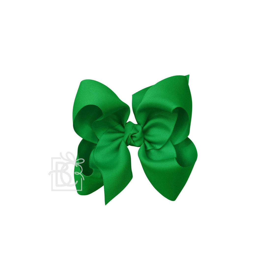 5.5&quot; Hairbow on Alligator Clip: Emerald