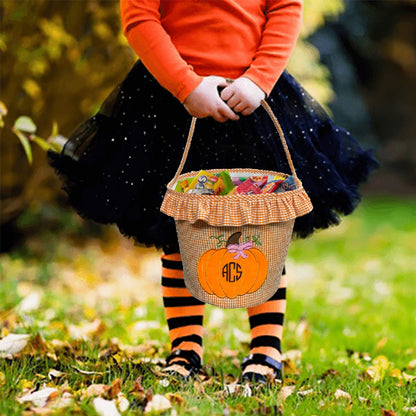 Halloween Ruffled Pumpkin Tote