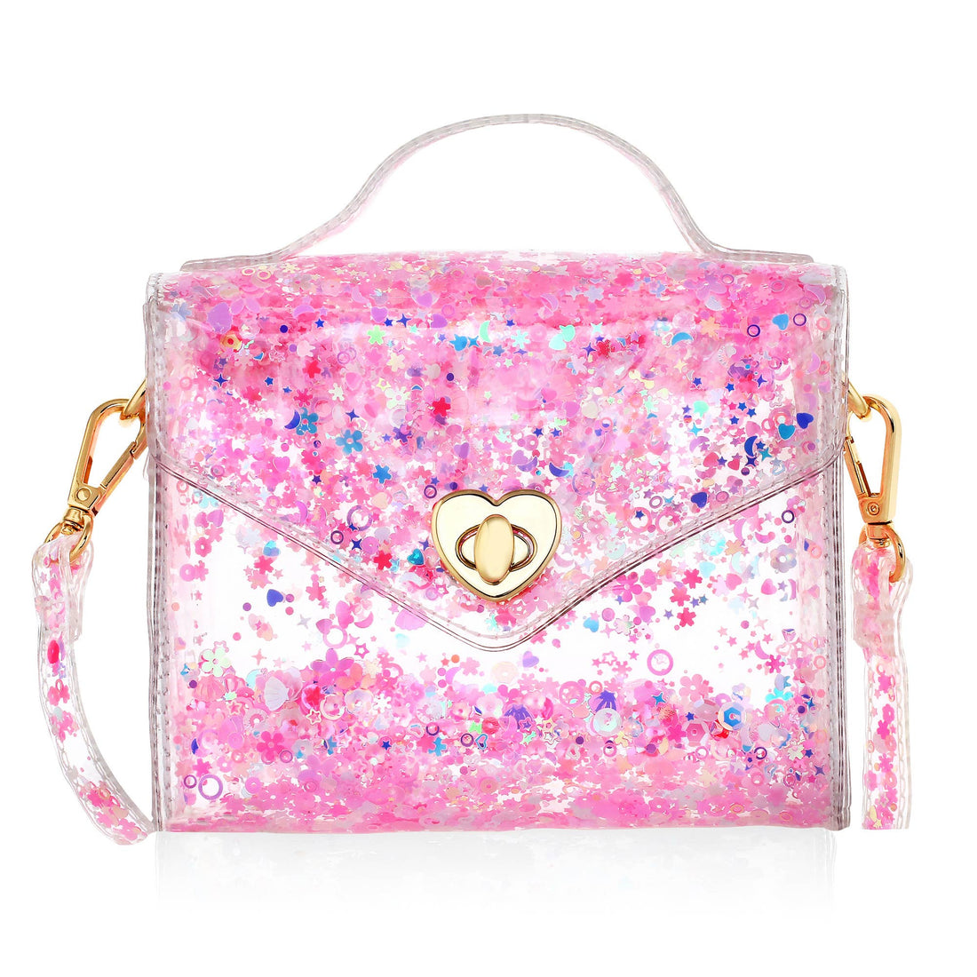 Gussie Handbag: Pink Sparkle