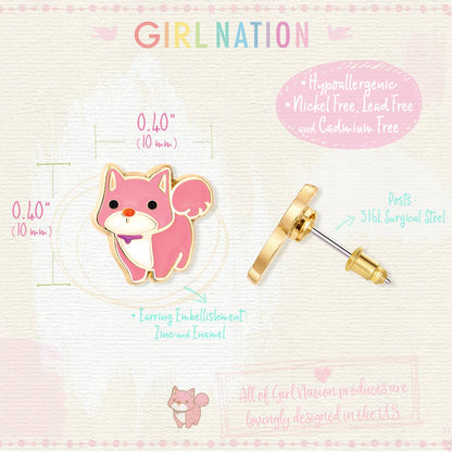 Charming Corgi Cutie Stud Earrings