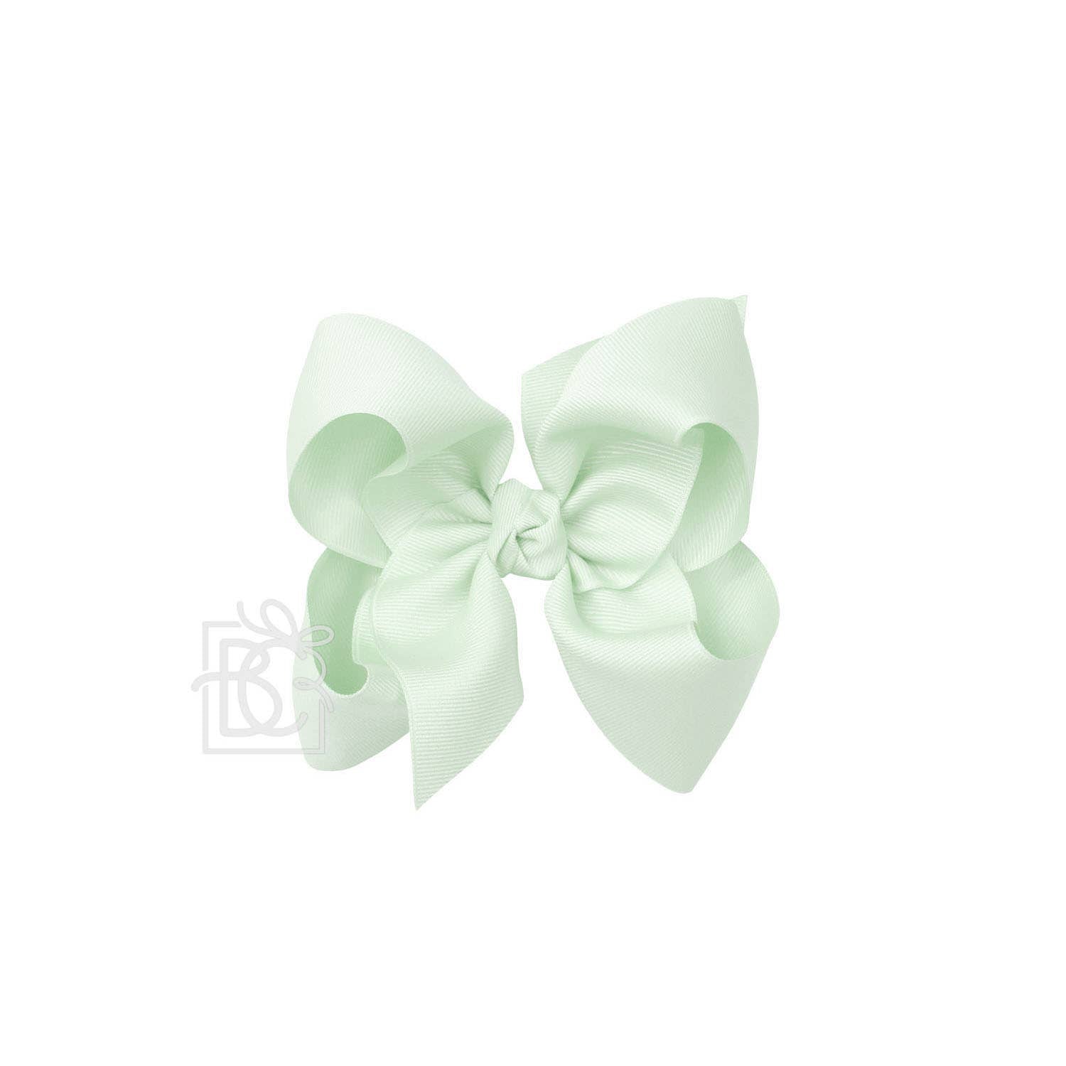 5.5&quot; Hairbow on Alligator Clip: Powder Mint