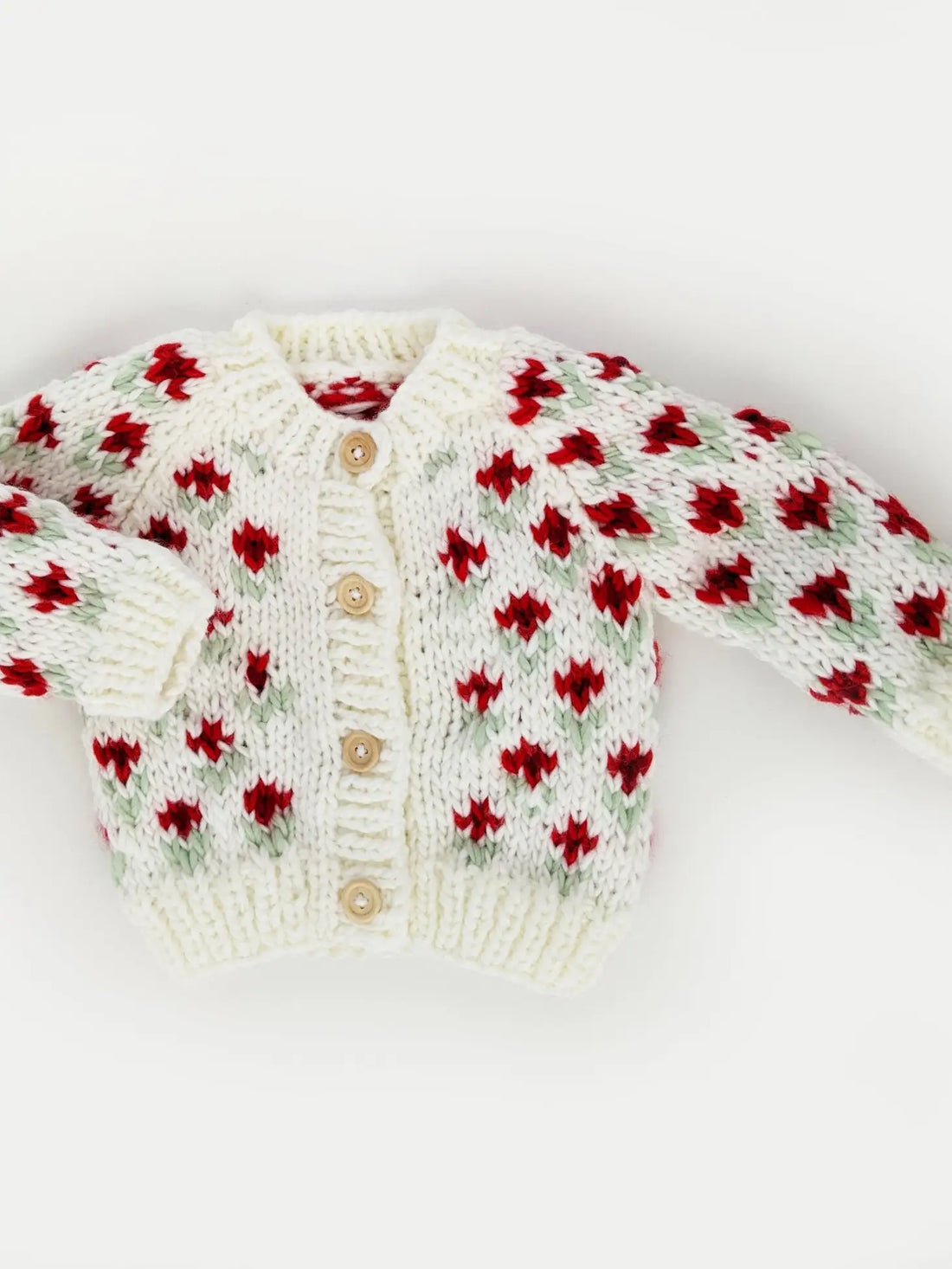 Huggalugs Bitty Blooms Cardigan - Holiday