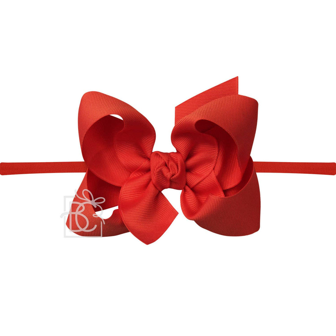 4.5&quot; Infant Headband Hairbow: Red