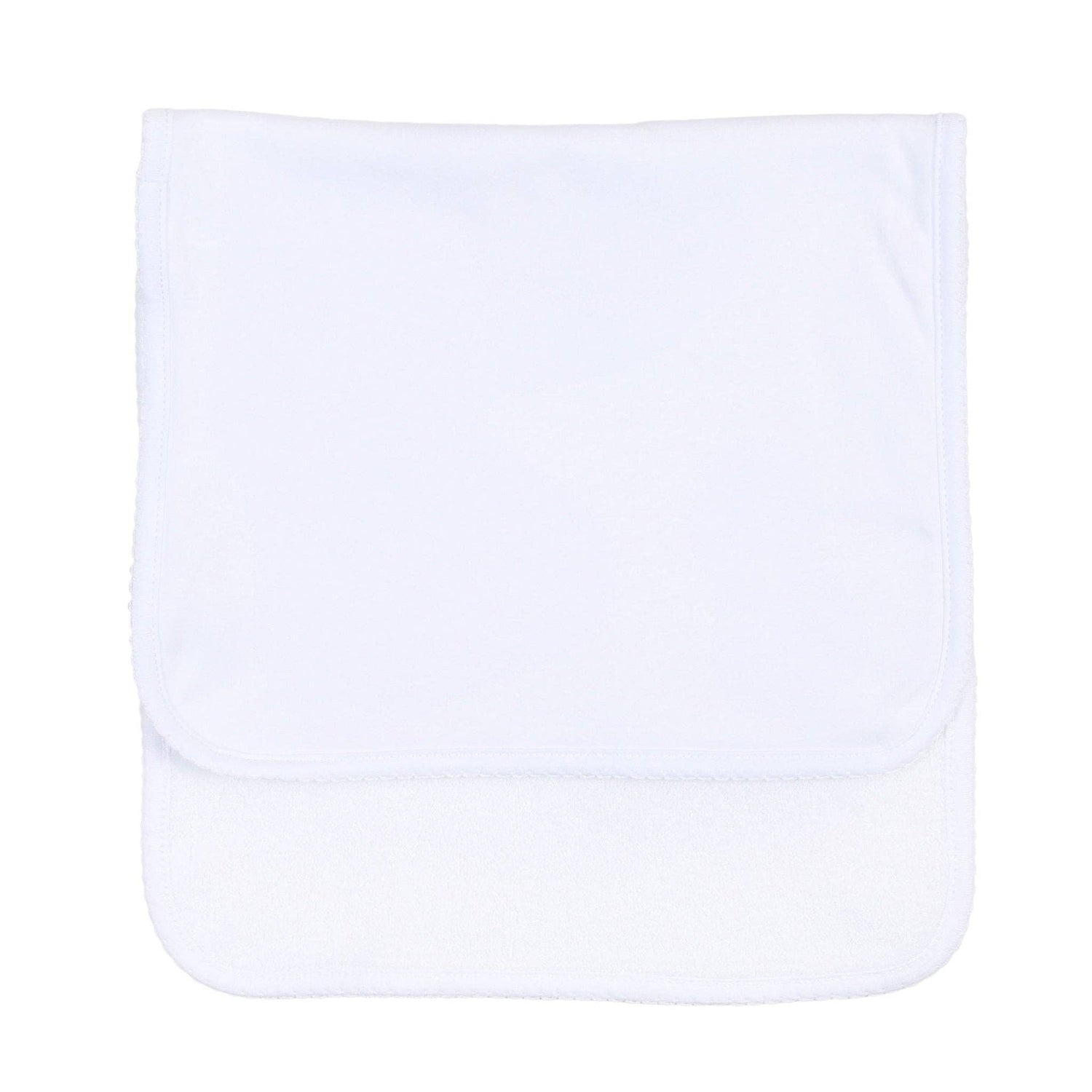 Essentials White Trim Burp Cloth