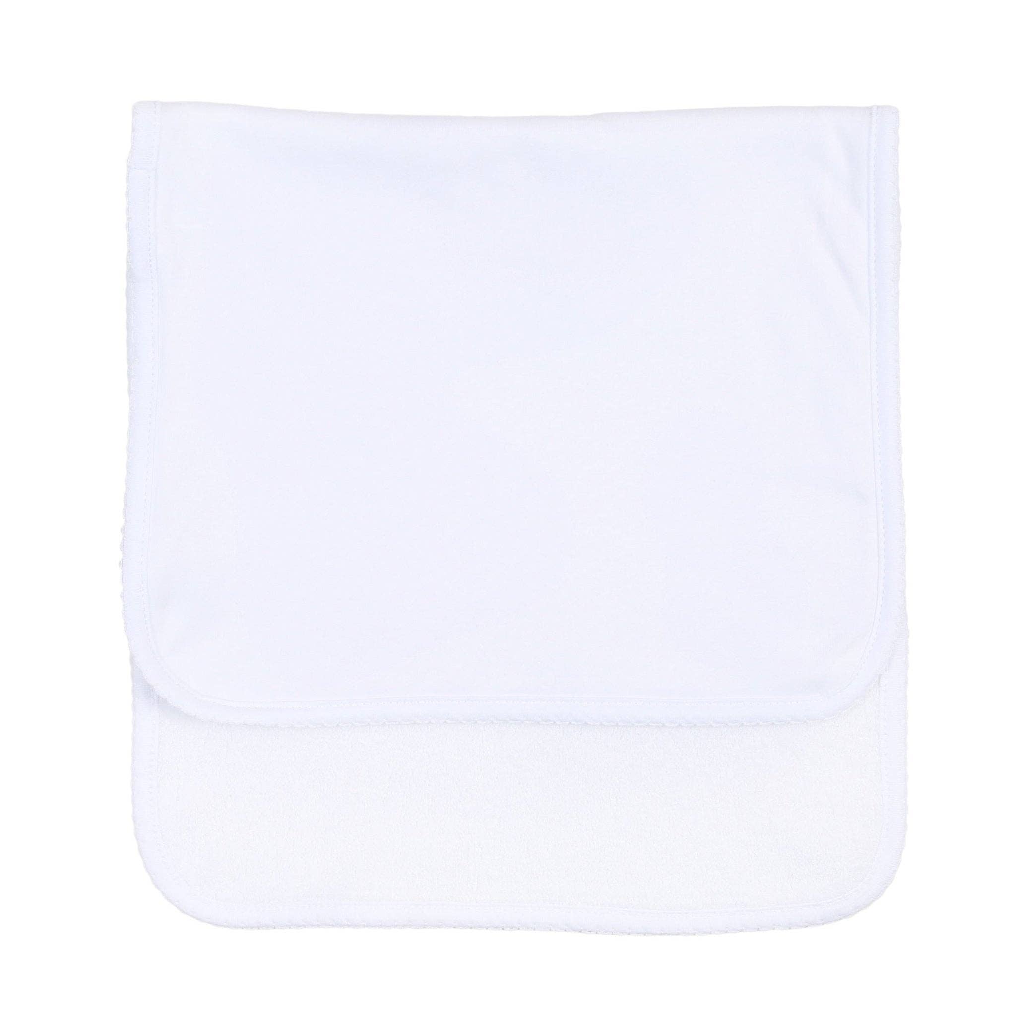 Essentials White Trim Burp Cloth