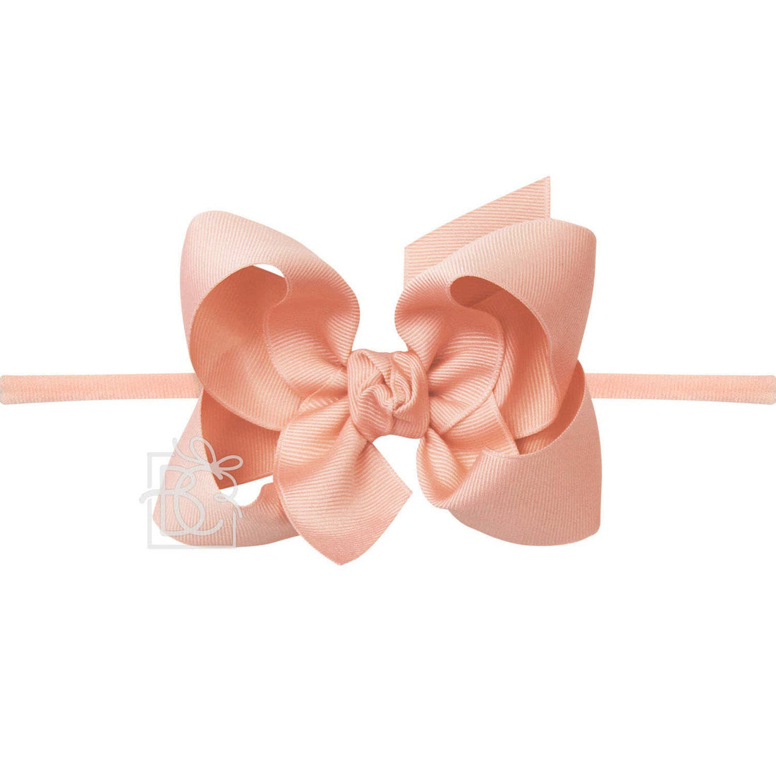 4.5&quot; Infant Headband Hairbow: Light Coral