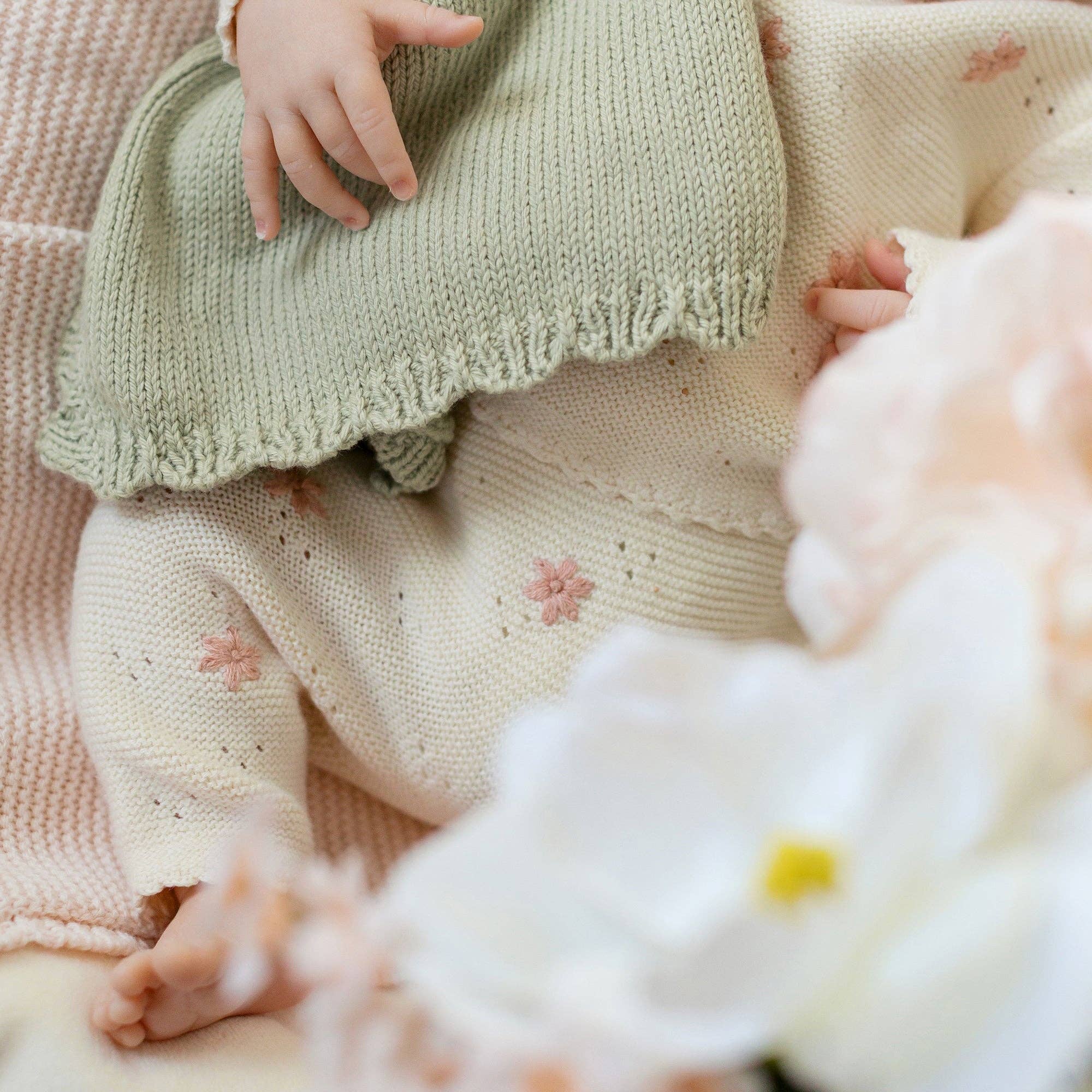 Cuddle + Kind Baby Daisy Lovey: Blush