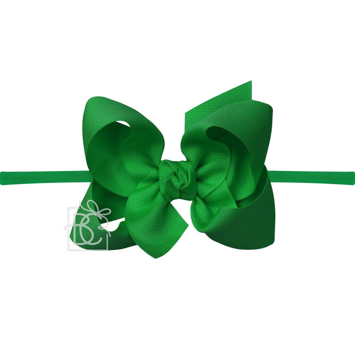 4.5&quot; Infant Headband Hairbow: Emerald