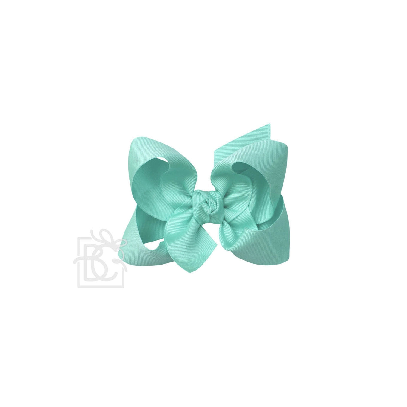 4.5&quot; Hairbow on Alligator Clip: Aquamrine