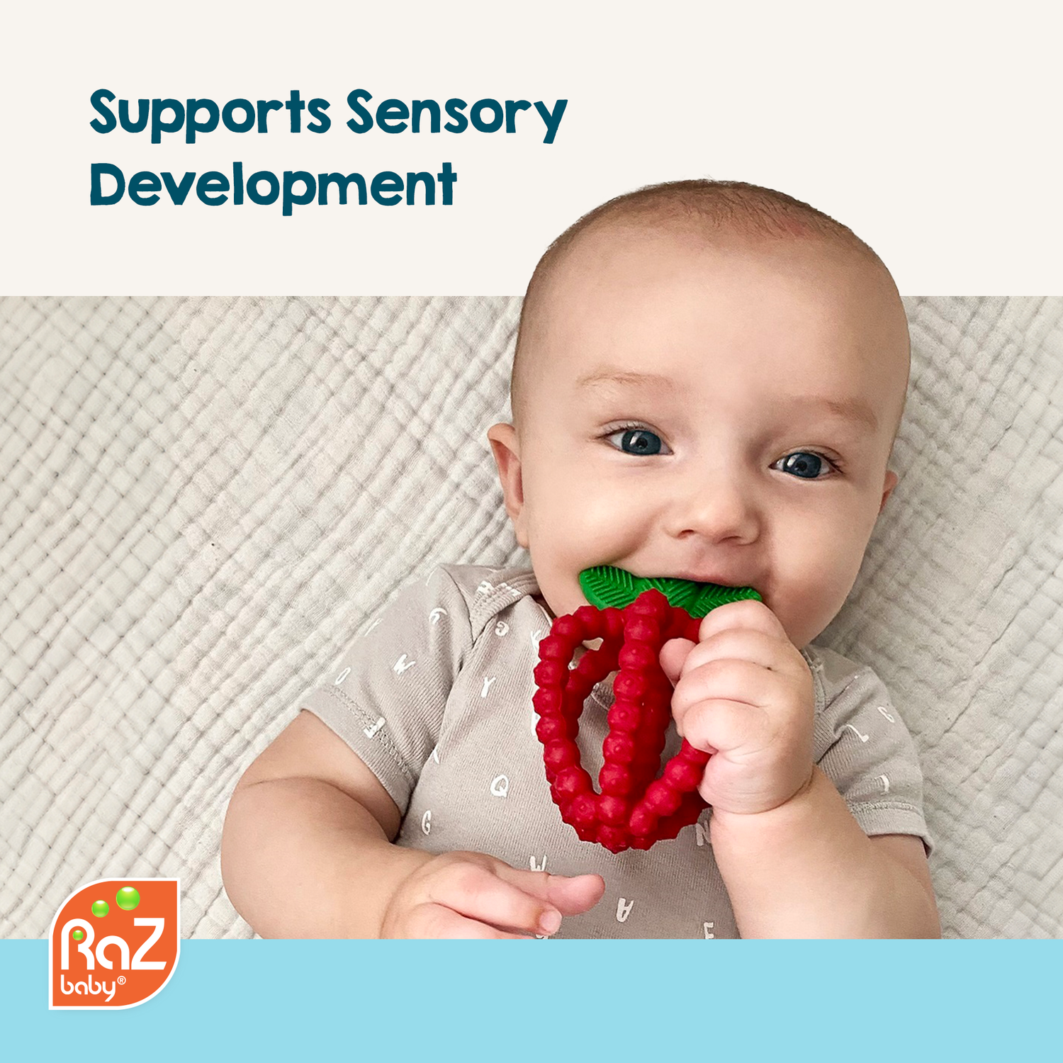 RaZberry Bites Teething Toy: Blue