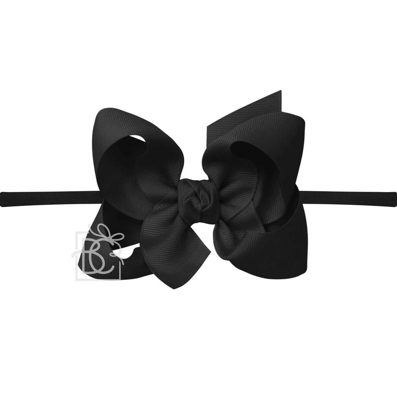 4.5&quot; Infant Headband Hairbow: Black