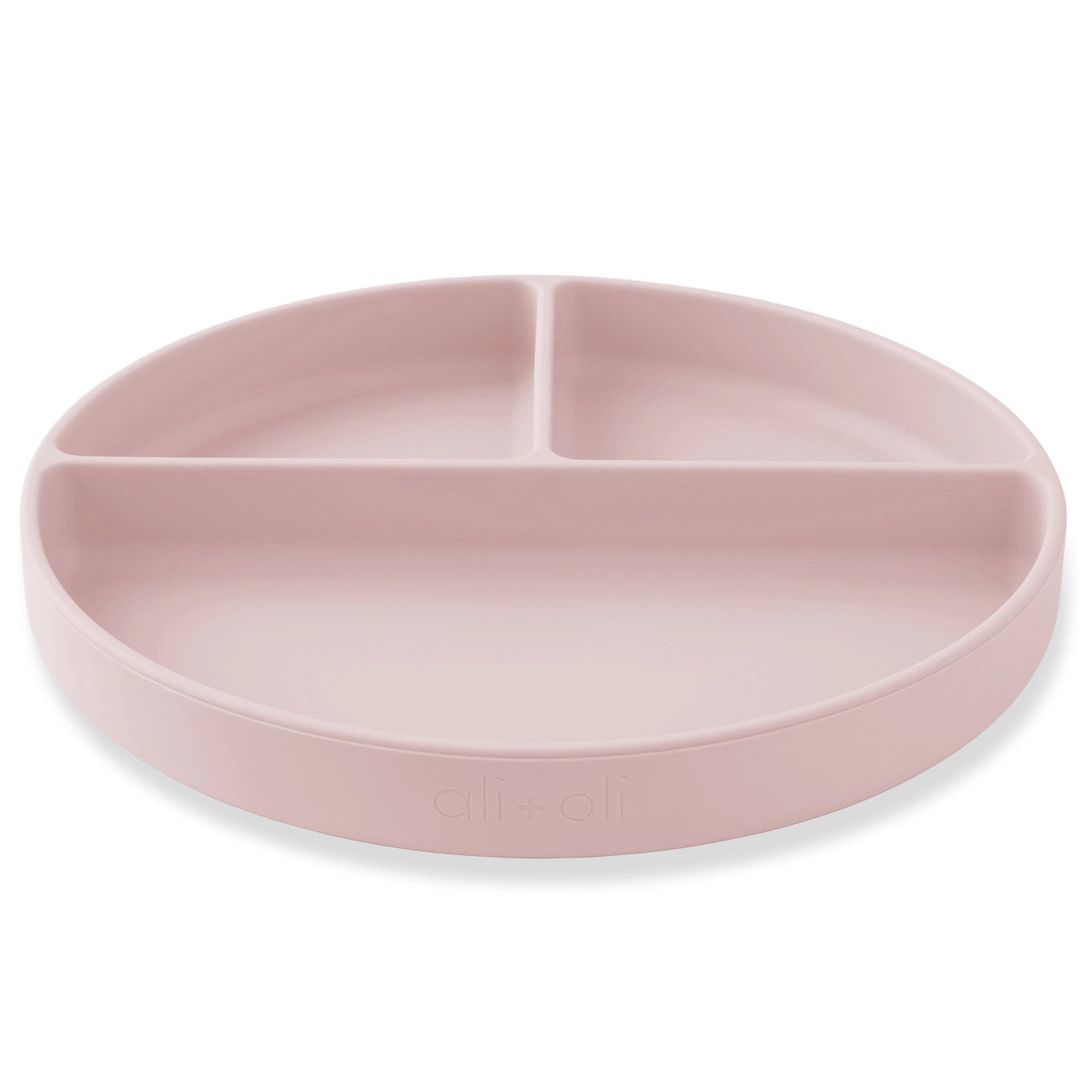 Baby Plate with Suction and Divided Portions - Pink