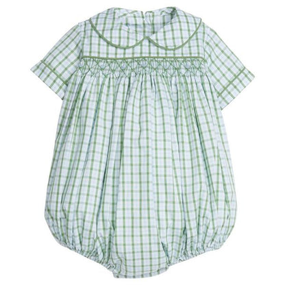 Smocked Barrington Bubble: Leland Plaid