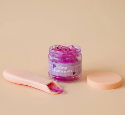 Grape Jelly Baby Food Jar and Spoon