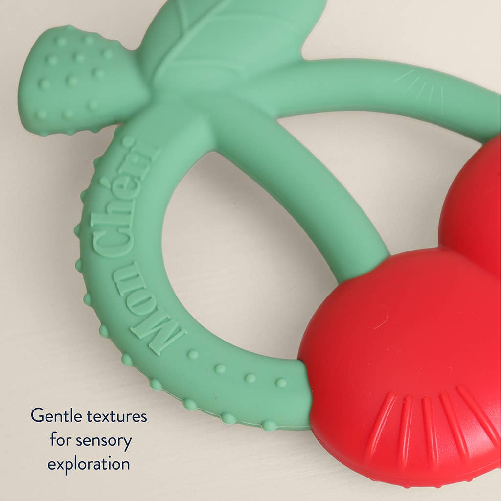 Bitzy Shake™ Silicone Teether with Rattle: Goose