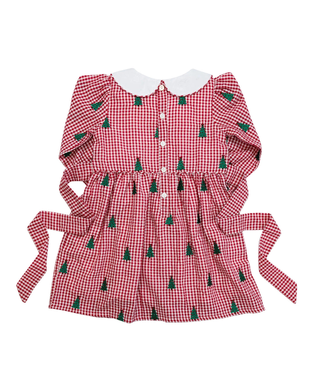 Christmas Trees Embroidered Dress
