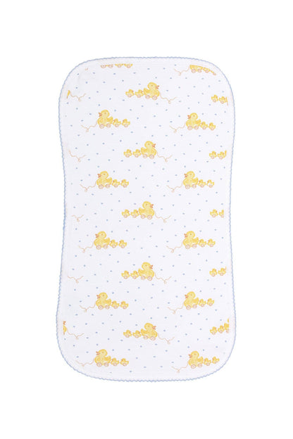 Blue Ducks Print Burp Cloth
