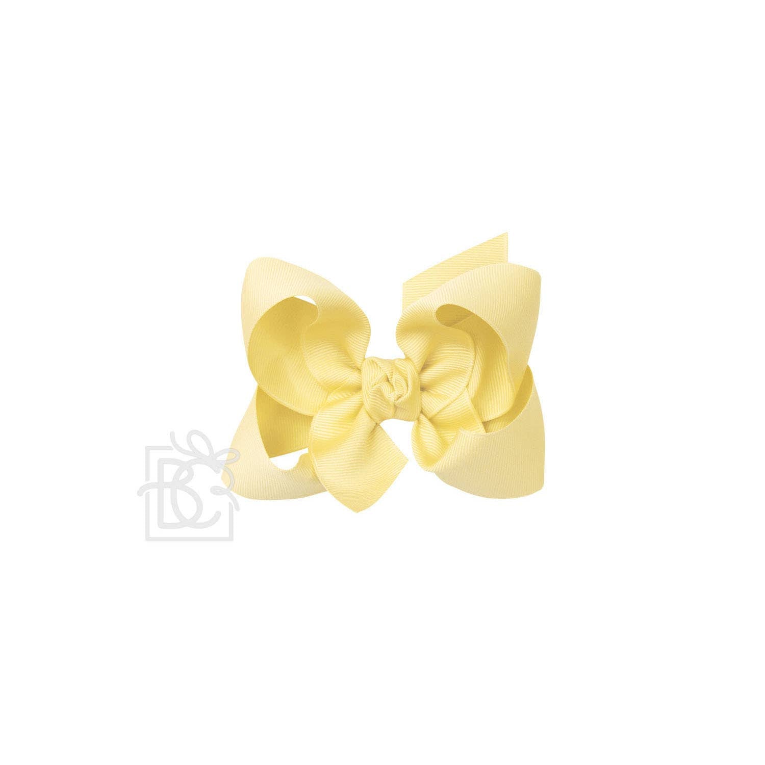 4.5&quot; Hairbow on Alligator Clip: Light Yellow