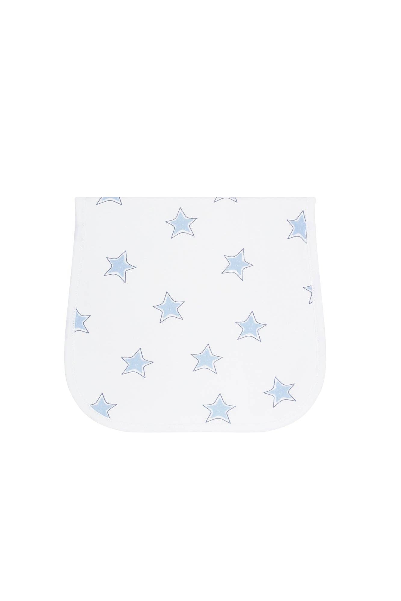 Blue Stars Print Burp Cloth