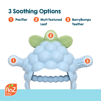 RaZberry Grip Teething Toy: Blue