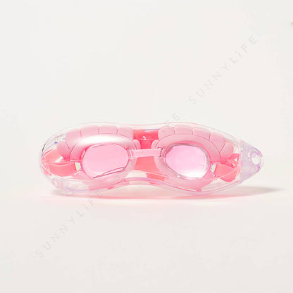 Melody the Mermaid Mini Swim Goggles Neon Strawberry