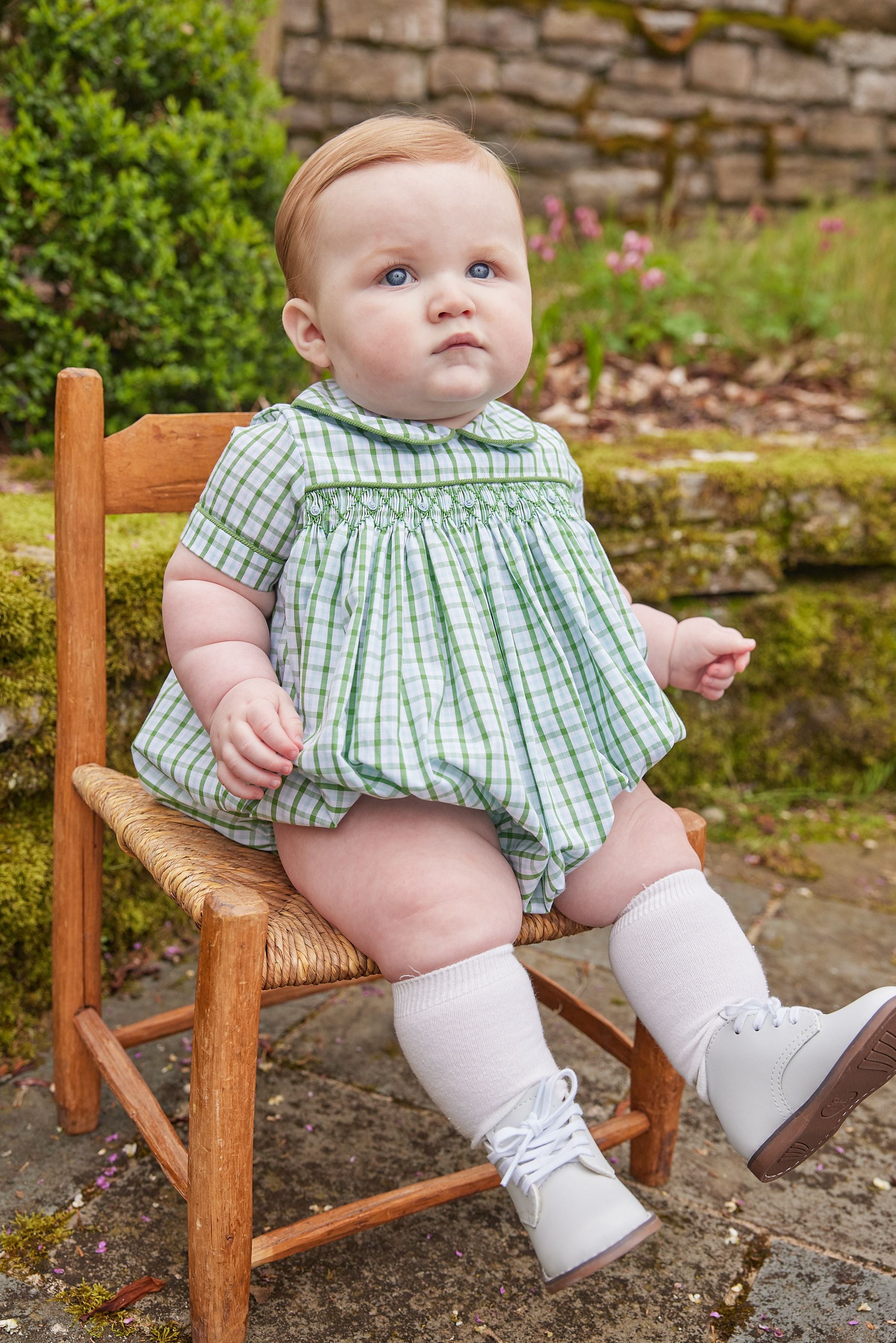 Smocked Barrington Bubble: Leland Plaid