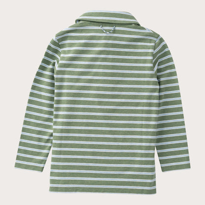 Boys LS Too Cool For School Polo: Hedge Cashmere Blue Stripe