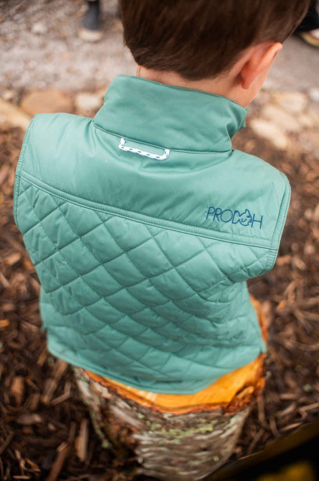 Kids Pro Quilted Vest: Smoke Pine