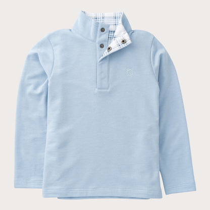 Boys Sporty Snap Pullover: Cashmere Blue