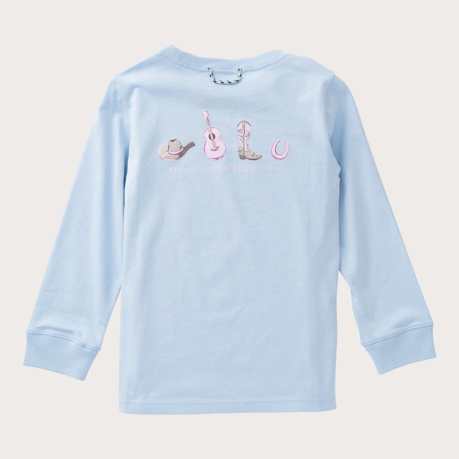 Girls Long Sleeve Cotton T-Shirt: Cashmere Blue