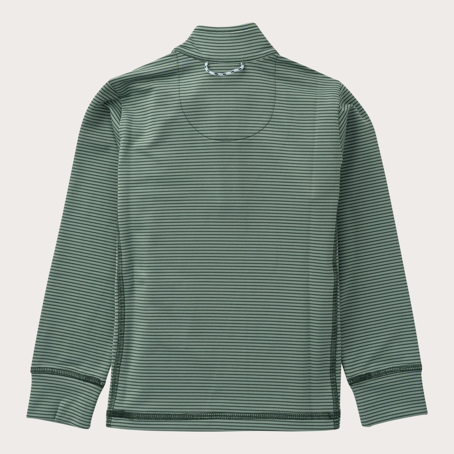 Boys Pro Performance 1/4 Zip Pullover: Camping Hedge Green Stripe