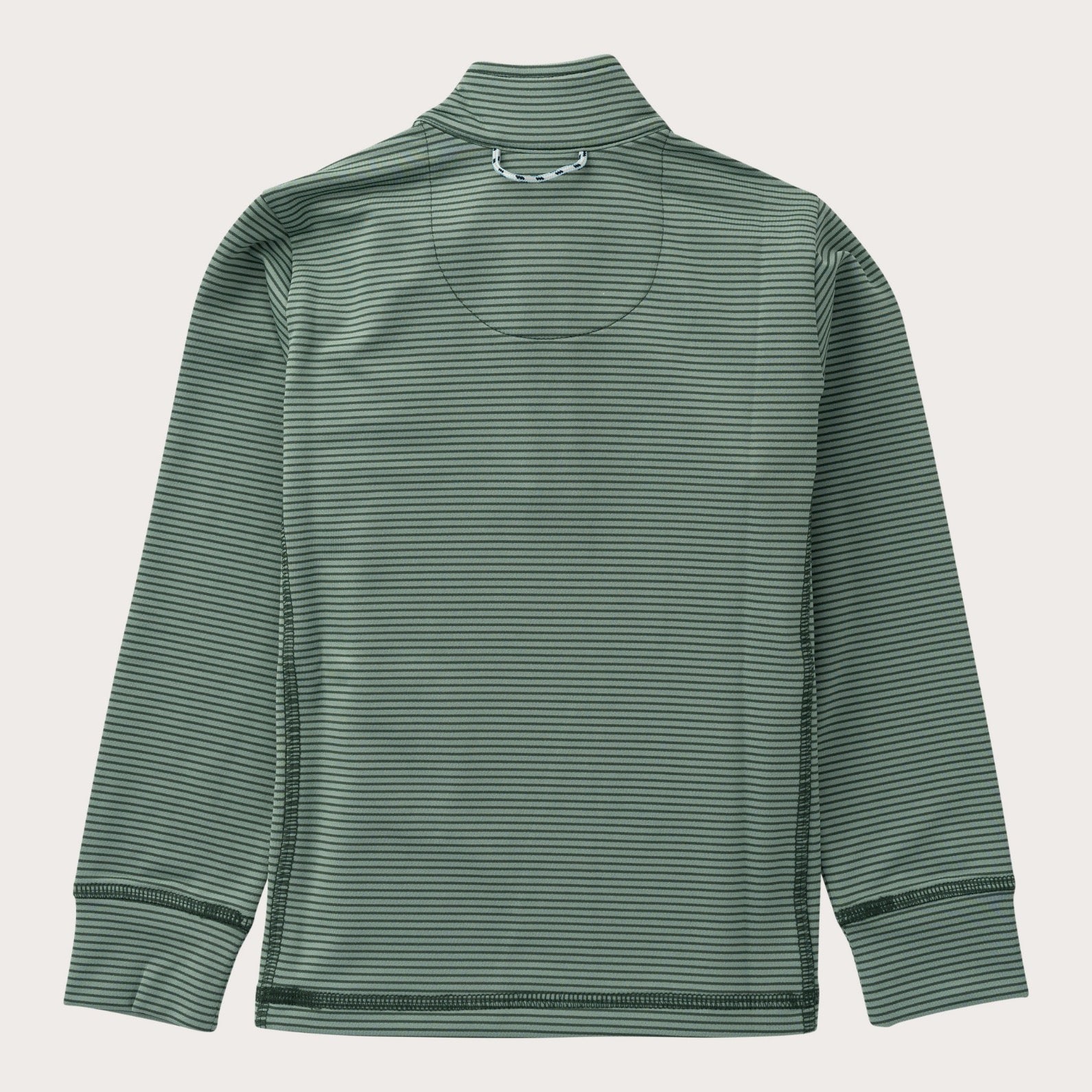 Boys Pro Performance 1/4 Zip Pullover: Camping Hedge Green Stripe