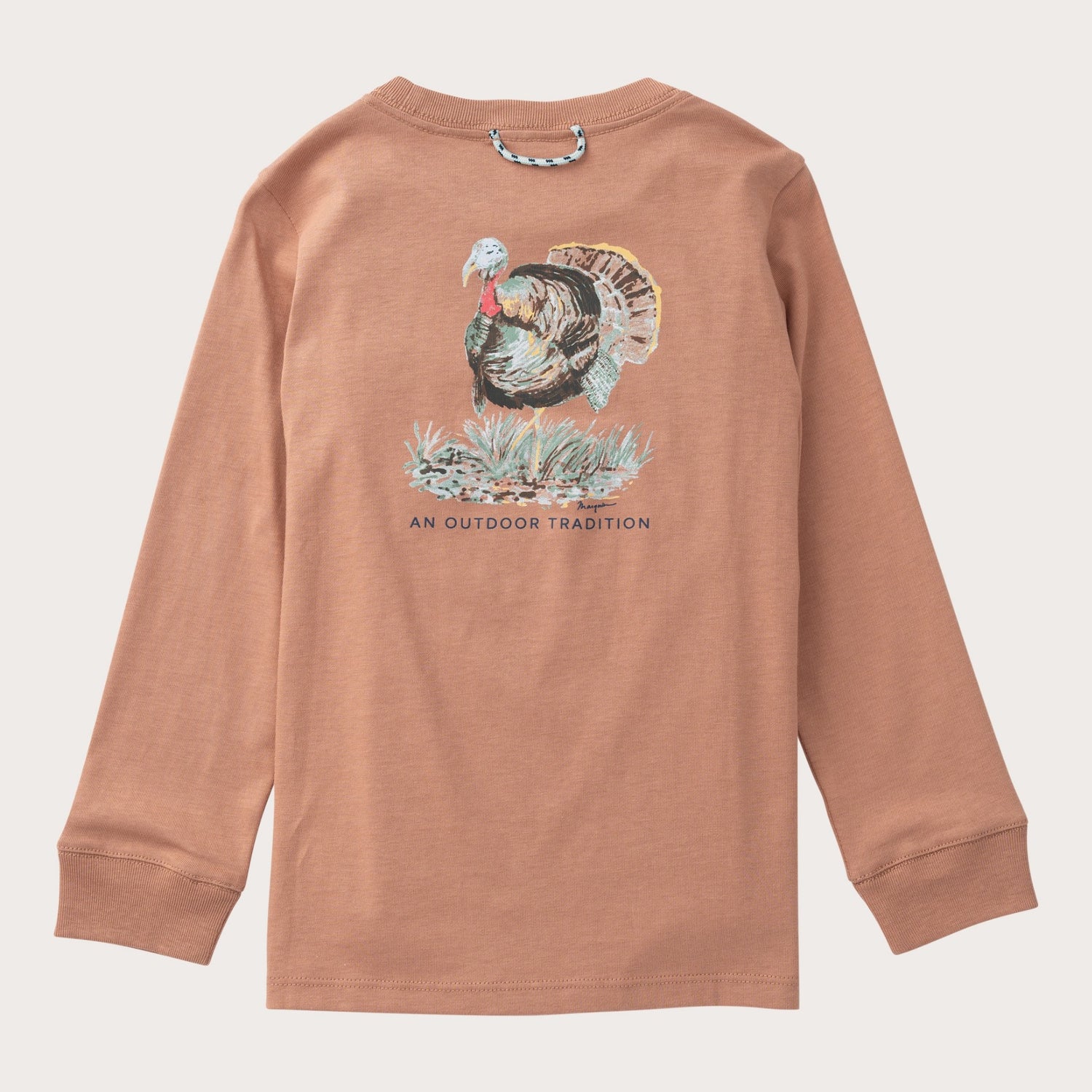 LS Graphic Cotton Graphic T-Shirt: Mocha Mousse with Turkey
