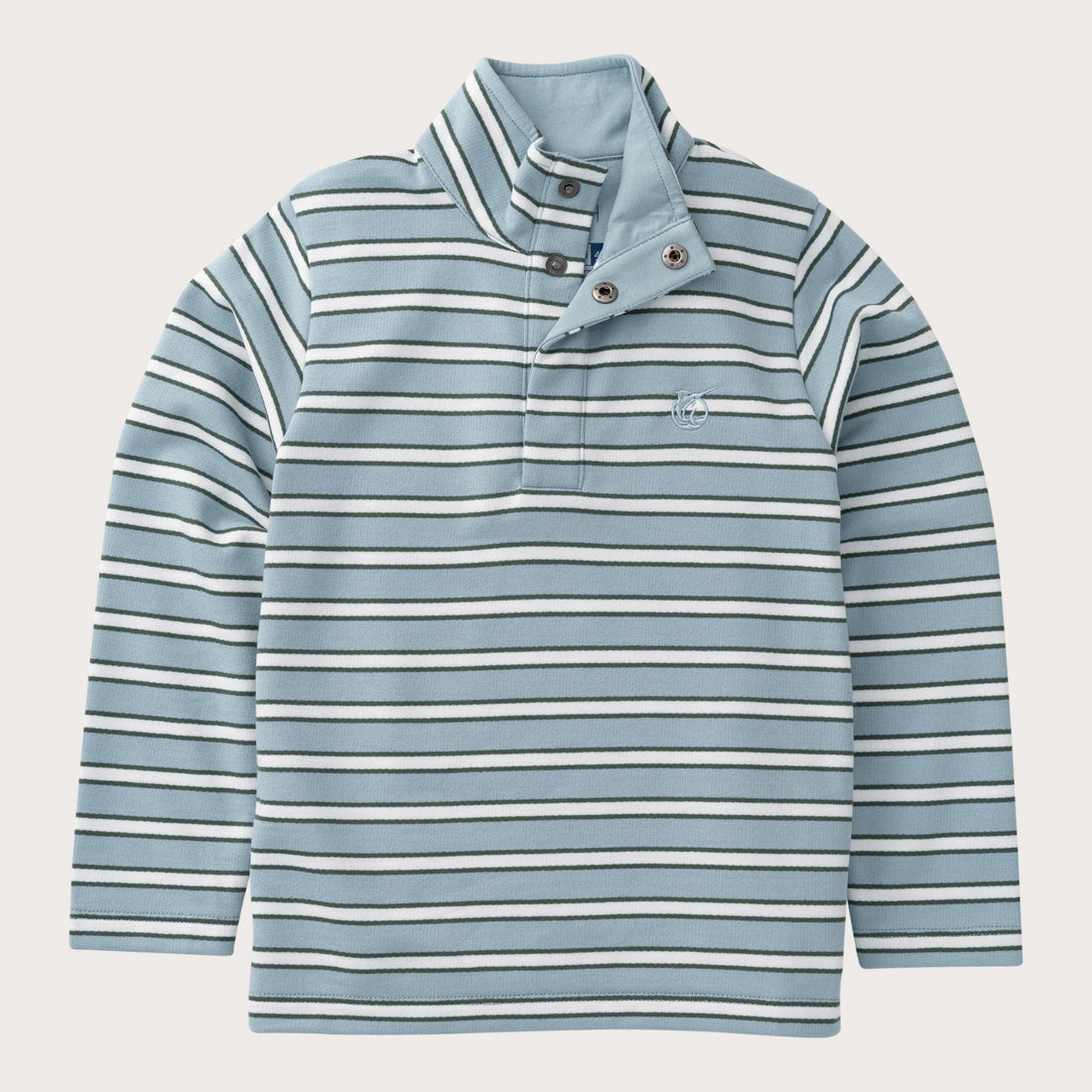 Boys Sporty Snap Pullover: Arona Stripe