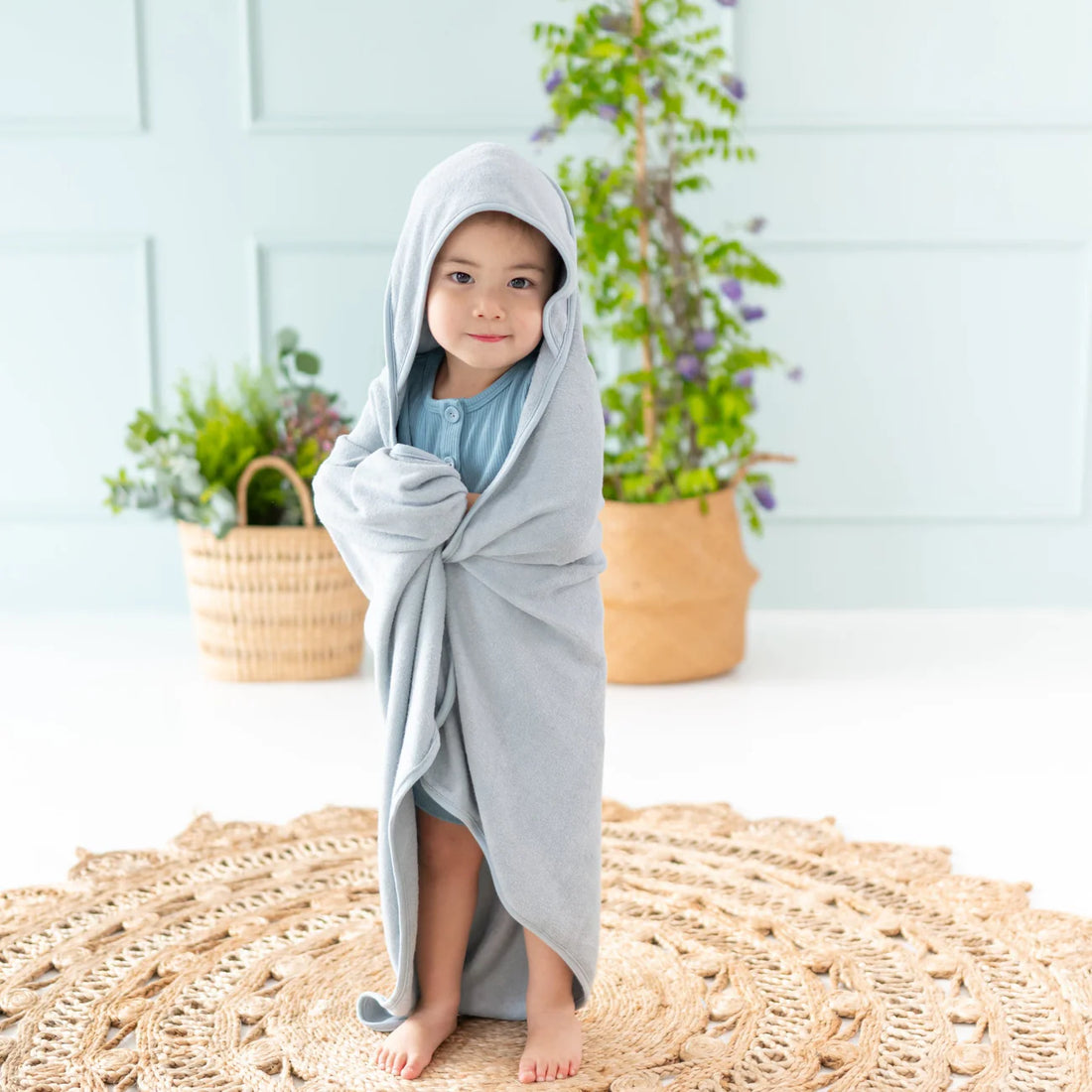 Kyte Baby Infant Hooded Towel: Fog