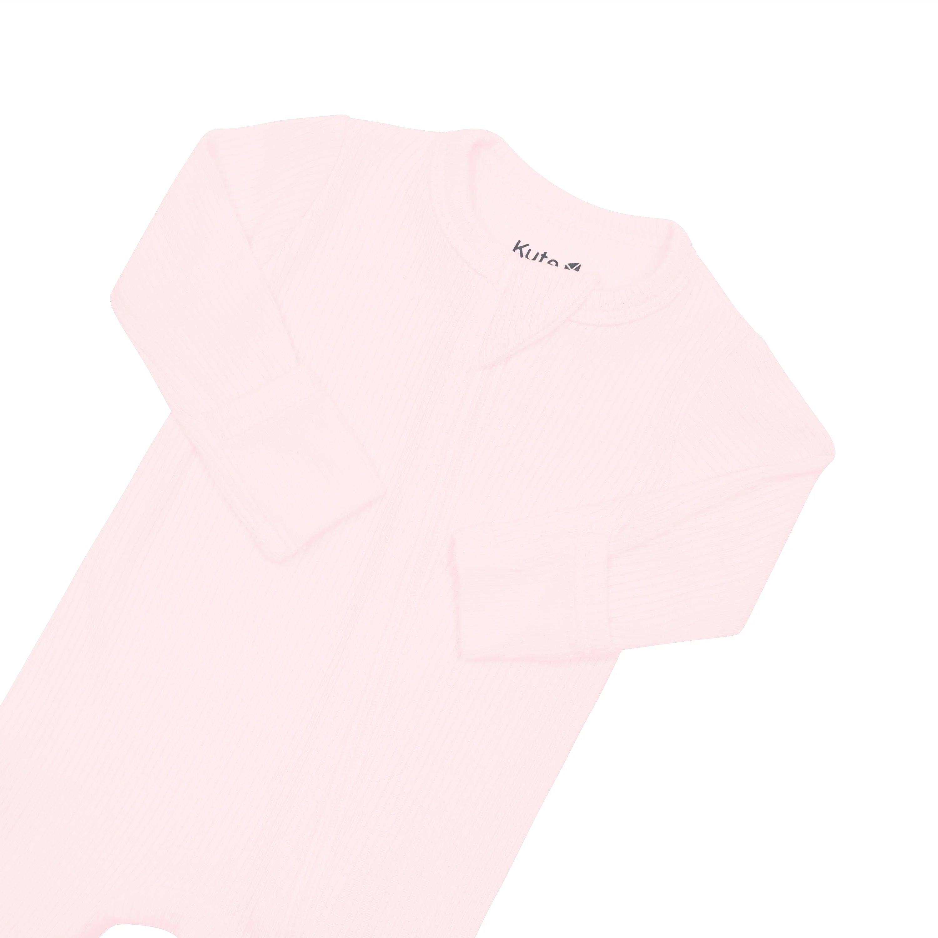 Kyte Baby Ribbed Zipper Footie: Sakura