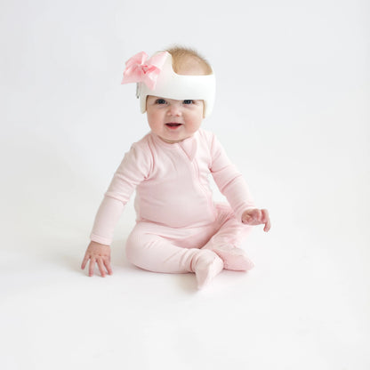 Kyte Baby Ribbed Zipper Footie: Sakura