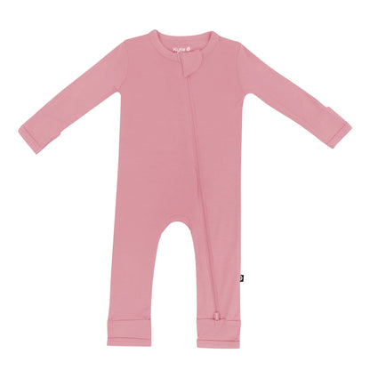 Zippered Romper: Apple Blossom