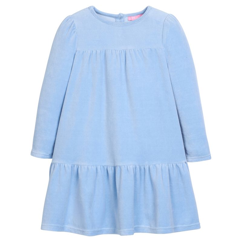 Lisle Dress: Periwinkle Velour