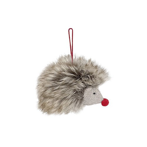 Furry Hedgehog Plush Ornament