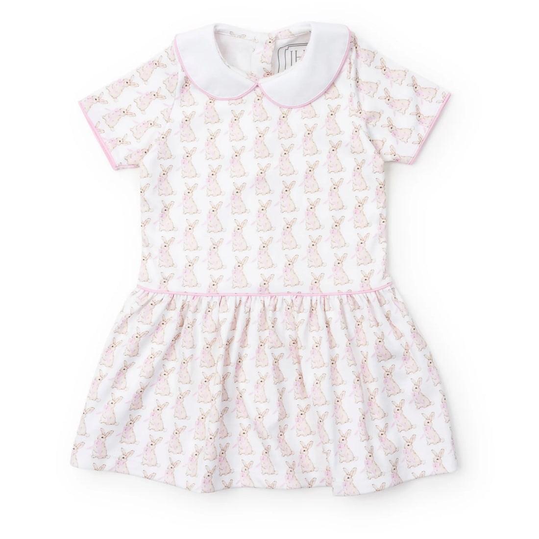 Libbie Dress: Pink Easter Bunnies