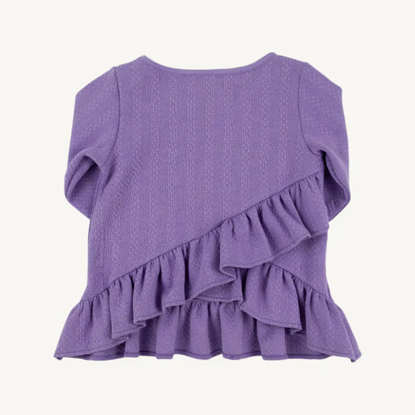 TBBC Quilted LS Love You Back Top: Palisades Purple