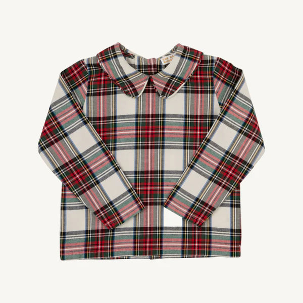 TBBC Flannel Peter Pan Collar Shirt: Charlie Place Plaid