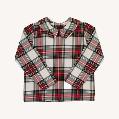 TBBC Flannel Peter Pan Collar Shirt: Charlie Place Plaid