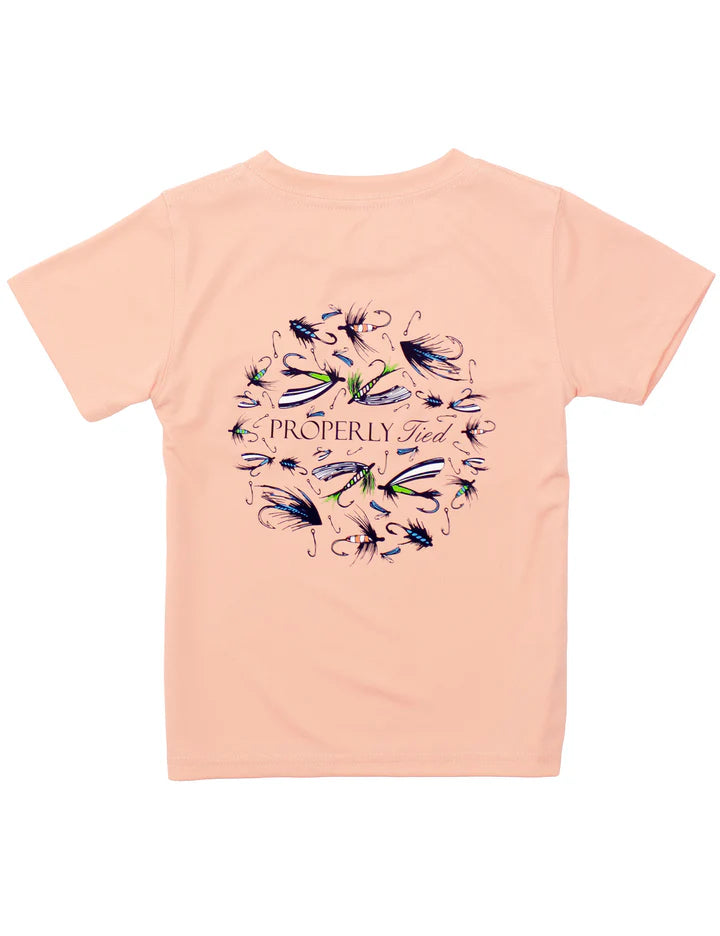 Boys SS Stay Fly Performance Tee: Melon