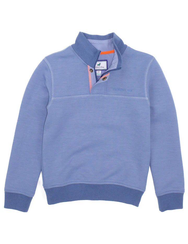 Properly Tied Boys Kennedy Pullover: Stone Blue