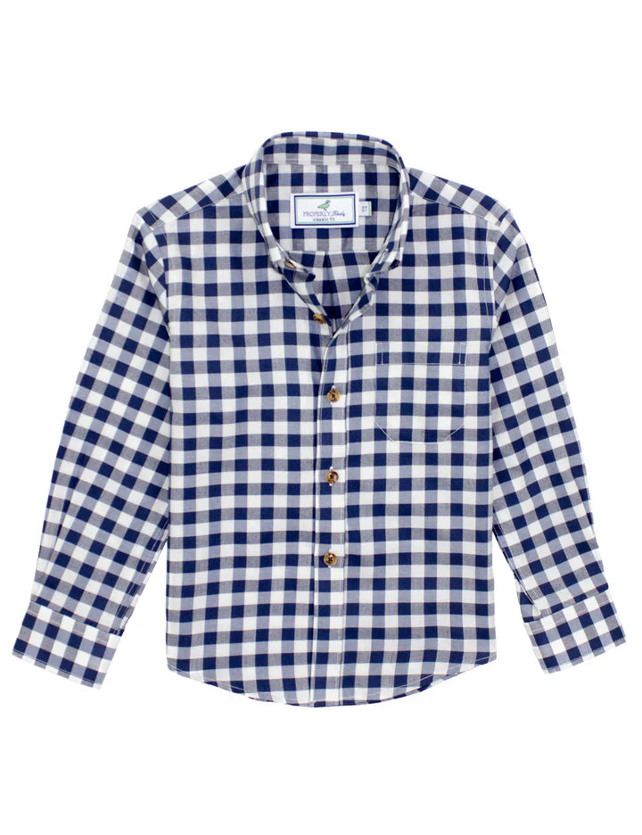 Boys Woodland Sportshirt: Navy Pier