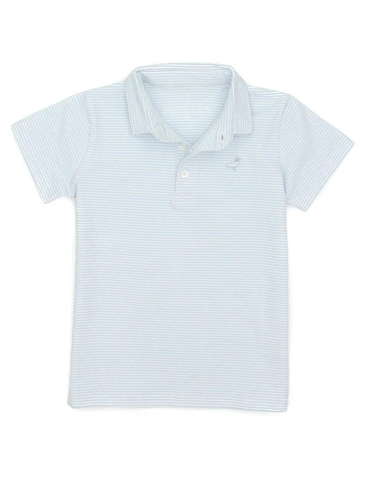 Properly Tied Jackson Polo: Powder Blue Stripe