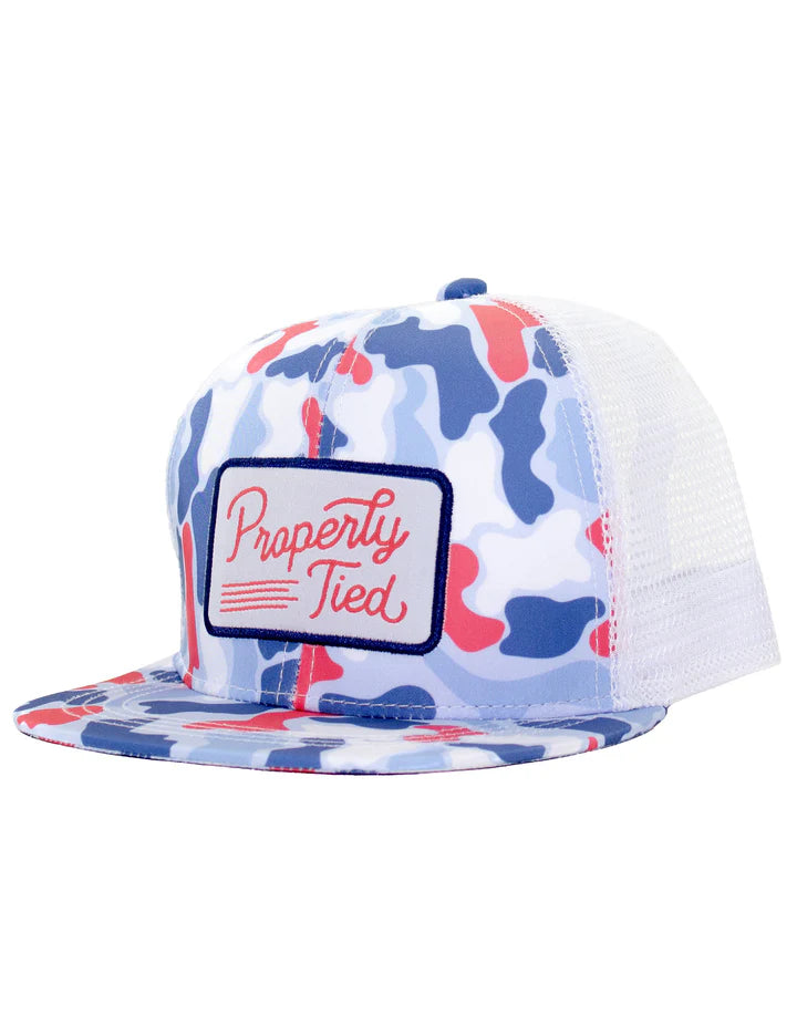 Boys Sportsman Trucker Hat: Americana Camo