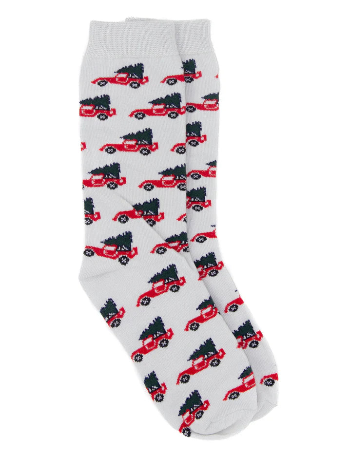 Properly Tied Lucky Duck Socks: Christmas Truck